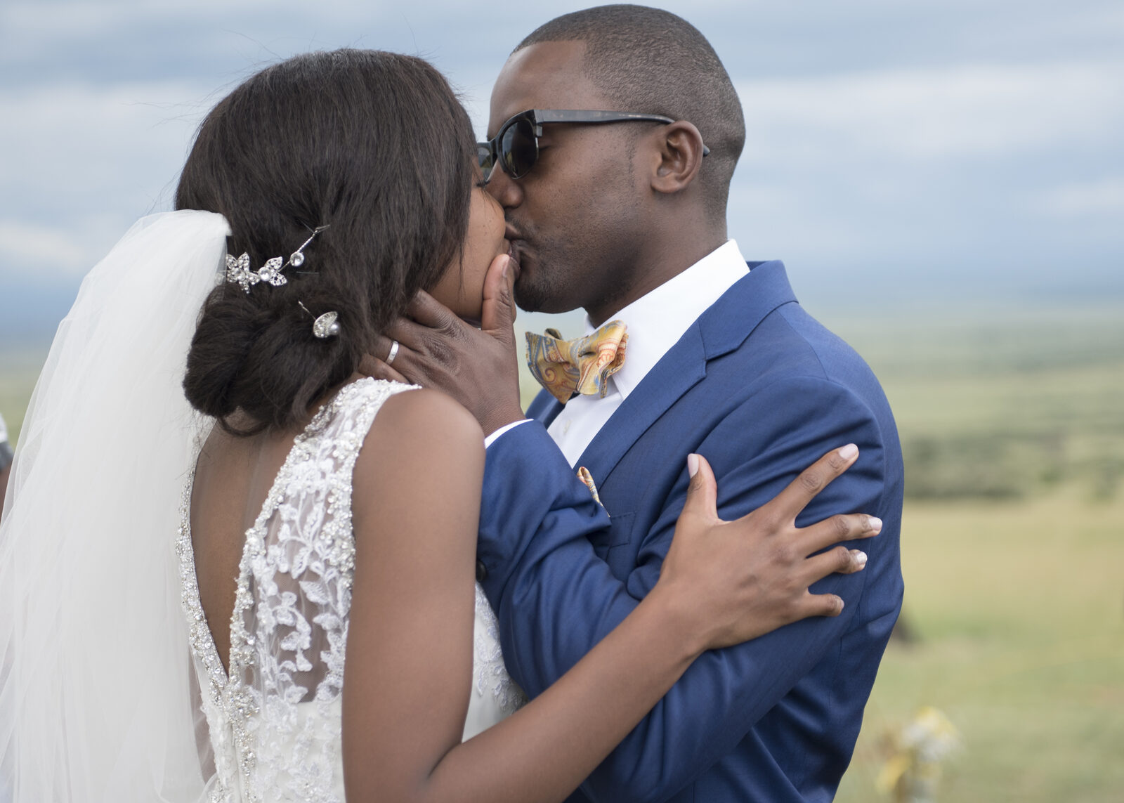 Wedding Couple Kissing